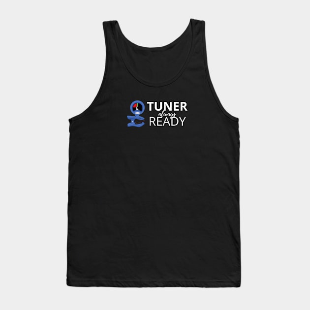 Tuner Always Ready Clip-On Tuner Dark Theme Tank Top by nightsworthy
